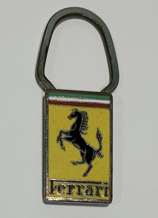 Vintage Ferrari Oem Key Ring Fob A E Lorioli Milano
