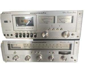 Vintage Marantz 2218 Stereophonic Receiver &5010 Cassette Tape Deck