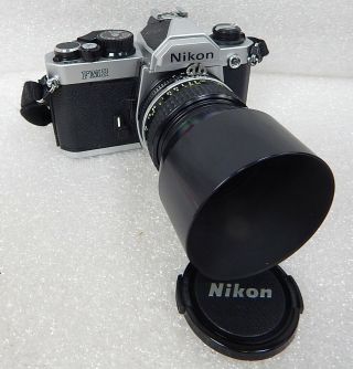 Vintage Nikon Fm2 35mm Film Camera W Nikkor 50mm F1.  8 Lens
