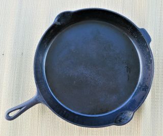 Vintage Griswold No.  14 Cast Iron Skillet Pan 718a No Wobble Well Seasoned