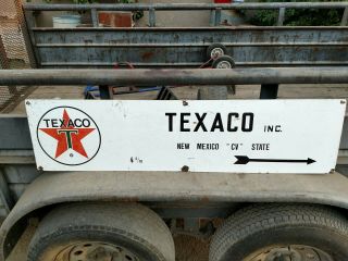 Vintage Porcelain Texaco Oil Well Lease Sign,  Mexico