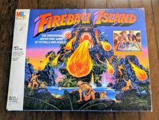 Vintage 1986 Fireball Island Mb Milton Bradley Game 4708 100 Complete