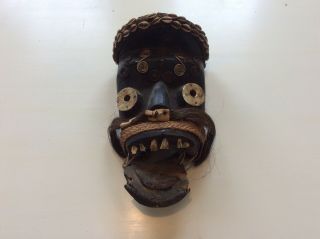 Vintage Old African Mask With Teeth