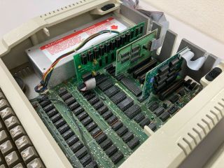 Vintage Apple II,  Computer A2S1048 w/ Apple Disk Drive,  memory card 3