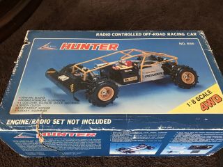 Rare Vintage Hunter 1/8 Scale 4wd Off Road Rc Racing Buggy