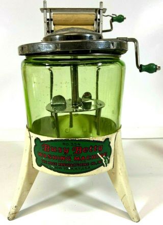 Vintage Busy Betty Toy Washing Machine The Hoge Mfg.  Co.  10 " Tall L2