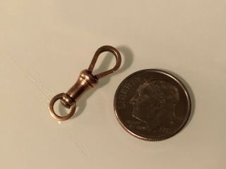Vintage Solid 14k Gold Clasp Pocket Watch Chain Dog Clip Clasp Not Scrap