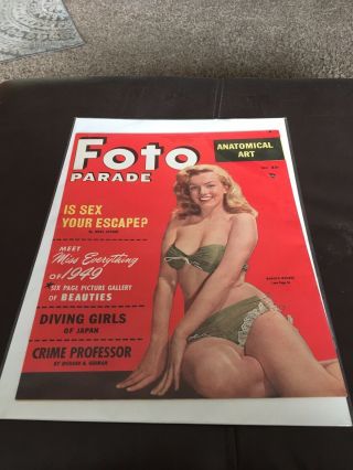 Vintage Dec 1948 Foto Parade Marilyn Monroe Cover Newsstand Issue Rare