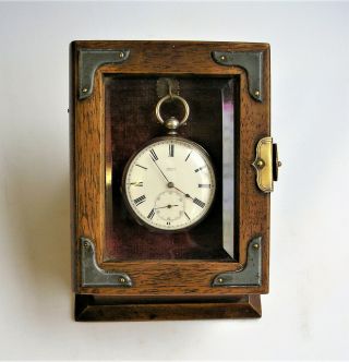 Antique 19c Pocket Watch Stand Display Cabinet Book Watch Holder Treen