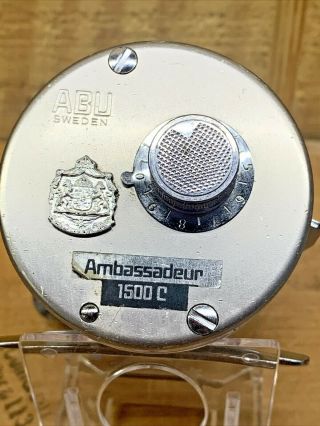 Abu Garcia Ambassadeur 1500c,  Reel,  Vintage Made In Sweden,  771100 Ab