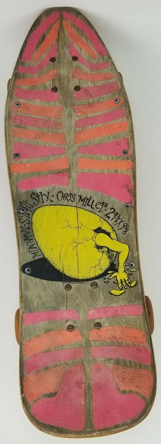 Chris Miller Mini Model Schmitz Stix Skateboard Pro 3 Rare Deck 2