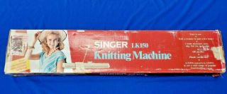 Vintage SINGER LK150 Knitting Machine 6.  5mm 13mm 150 Needles Box LK 150 2