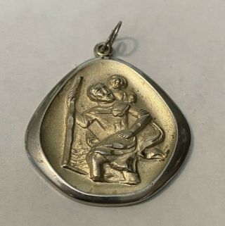 14k Gold Vintage St.  Christopher Medal - 9.  5 Grams