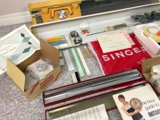 Studio Model 360K Knitting Machine Singer Accessories Silver Reed,  Yarn Vintage 3