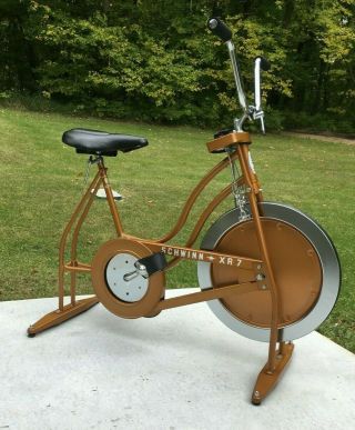 Vintage Schwinn Xr7 Copper/haven Gold Stationary Exercise Bike - - Speedo