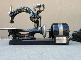 Vintage Willcox & Gibbs Sewing Machine W/motor & Pedal