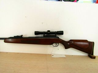 Vintage Rws Diana Model 52 Pellet Air Rifle 22 Ca.  Made In Germany 4x28mm Scope