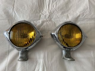 Vintage Pair B - L - C 4 - 1/2 " Model 2020a Fog Lights With Brackets