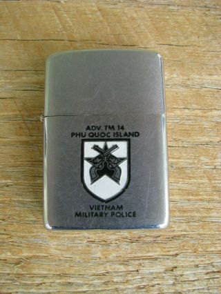 Vintage 1970 Vietnam Military Police Zippo Lighter