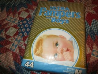 Vintage Collectable Pamper Diapers Medium Plastic Whole Rare Bag 1980:s Rare