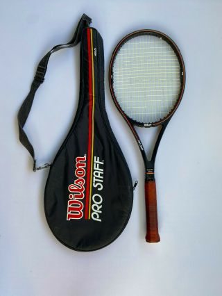 Vintage Wilson Pro Staff 6.  0 85 Tennis Racket 4 1/2 Sampras St.  Vincent Bzq