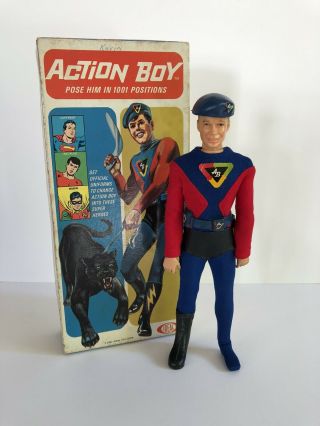 Vintage 1967 Action Boy By Ideal Captain Action Sidekick Box