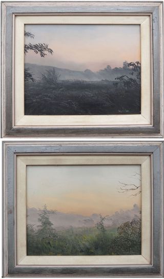 Two Vintage Rhode Island Landscape Oil Paintings By Robert Hamblen
