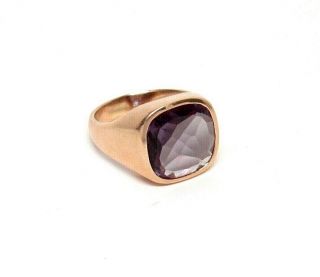 Vintage 10k Solid Yellow Gold Color Change Sapphire Mens Ring - Sz 11.  5 - 13.  3g