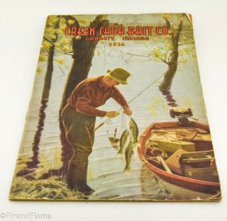 Vintage Creek Chub 1936 Minnow Antique Fishing Lure Catlog Scarce Rs6
