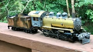 O Scale 2 - rail vintage Thomas 2 - 8 - 0 w/ All - Nation Tender.  Loco runs well for age 3
