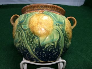 Vintage Roseville Pottery Sunflower Vase 486 - 5?