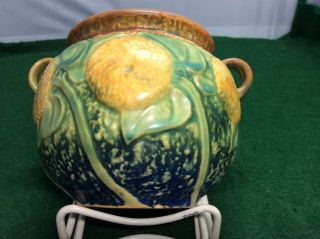 Vintage Roseville Pottery Sunflower Vase 486 - 5? 3