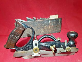 Vintage Stanley 46 Skew Cutter Combination Plane W/ Irons - - Type 3