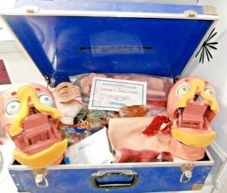 Vntg Simulaids Casualty Simulation Kit,  Medical Training,  Navy,  Halloween Read
