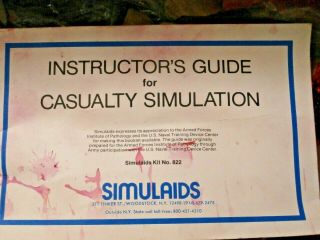 Vntg Simulaids Casualty Simulation Kit,  Medical Training,  Navy,  Halloween Read 3