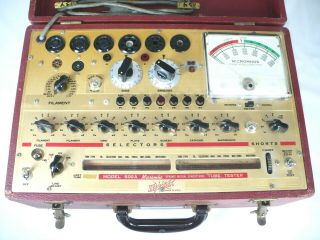 Vintage Hickok Model 600a Micromho Dynamic Mutual Conductance Tube Tester - L@@k