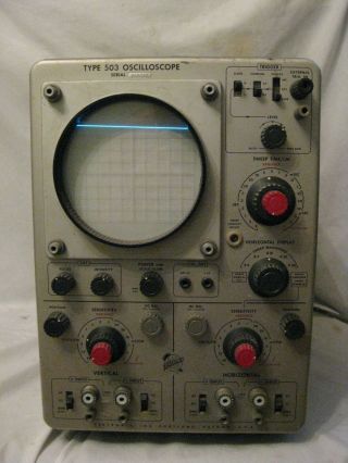 not as - is vintage Tektronix Type 503 Oscilloscope 117V electrical unit 2