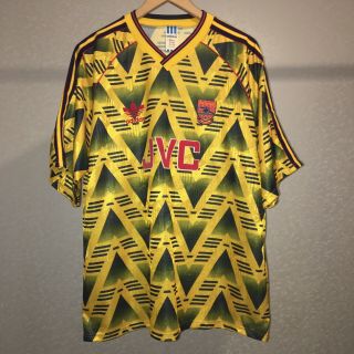 Vintage Arsenal Adidas Bruised Banana 1991 - 1993 Away Shirt Size 44 - 46 (xl)