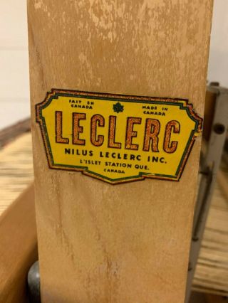 Vintage LeClerc 4 Harness Treadle Floor Loom with 2 warp winders plus 3