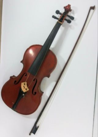 Vintage John Juzek 4/4 Violin With Bow Made In Germany For Repair/restoration