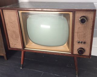 Vintage 1955 Stromberg Carlson Milano Cabinet Television - Tv Retro 1950s