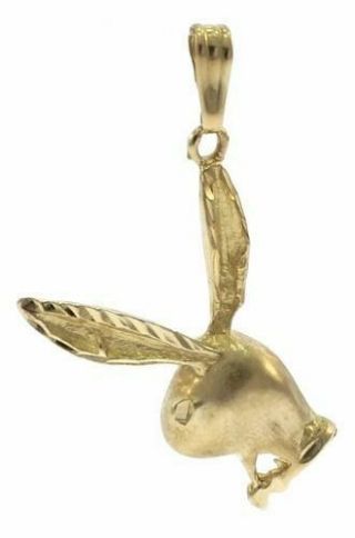 Vintage Playboy Bunny Charm In 14 K Yellow Gold.