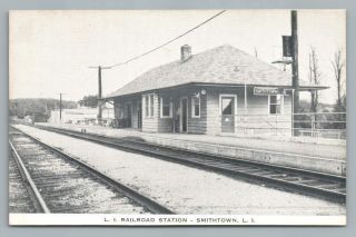 Lirr Railroad Station Smithtown Ny Train Depot Vintage Long Island Biren 1940s