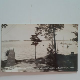 Vintage Postcard Lake Wawasee 1940s Tavern Hotel Syracuse Indiana Unposted D - 179