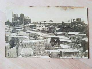 View Of Famagusta,  Cyprus.  Vintage Real Photo Postcard