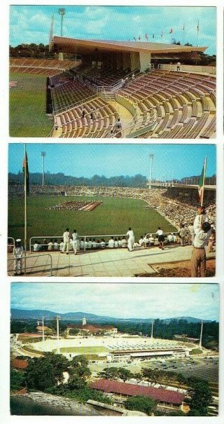 Postcards Railway Stations Kuala Lumpur Sports Stadium Malaya Vintage 1950s