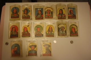 Vintage Western Native American Indian General Custer Buffalo Bill Rare 15pc/set