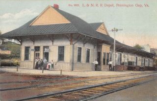 Pennington Gap Virginia Train Station Vintage Postcard Aa21906