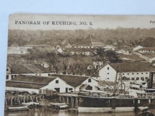 Panorama of Kuching Sarawak No 2 vintage postcard 2