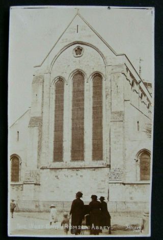 Vintage The West End Romsey Abbey Rp Hampshire Postcard